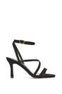 Black XY LONDON Black 'Sherry'' Strappy Barely There Stilettos Heel Shoes, Image 1 of 5
