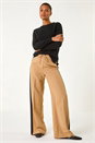 Tan Side Stripe Wide Leg Trouser, Image 3 of 7