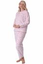 Pink Camille Lingerie Pink Supersoft Printed Full Length Pyjama Set, Image 4 of 5