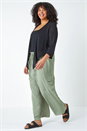 Black Curve Tie Front Stretch Cropped Cardigan, Image 2 of 5
