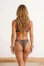 Multi Leopard Print Hardware Detail Triangle Bikini Top with Wide Straps, Image 4 of 4