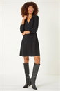Black Crepe Short Dress, Image 1 of 5