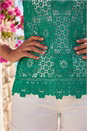 Green Petite Crochet Vest Top, Image 4 of 4