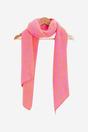 Pink Asymmetric Leopard Winter Scarf, Image 2 of 5