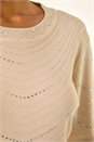 Tan Sparkly Line Knit Jumper, Image 5 of 5
