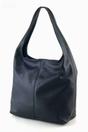 Navy Blue Italian Leather Shoulder Bag, Image 3 of 3