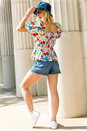 Blue Dusk Frayed Hem Denim Shorts, Image 3 of 5