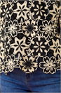 Black Floral Crochet Knit Top, Image 4 of 4