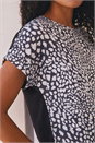 Black Spot Print Jersey Back Top, Image 4 of 4