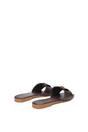 Brown 'Juliette' Square Toe Slider Sandals With Foldover Buckle, Image 4 of 6