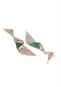 Gold Diva Luxury Shell Dangle Earrings, Image 3 of 5