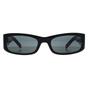 Black Saint Laurent Black Rectangle Shiny Black Grey SL M152, Image 1 of 3