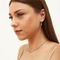 Silver Sterling Silver Pave Spike Rhombus Drop Earring, Image 3 of 5