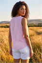 PINK Petite Buttoned Sleeveless Blouse, Image 3 of 4