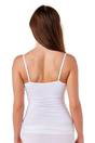 White Camille Lingerie White Floral Lace Trim Stretch Camisole, Image 3 of 4