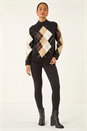 Black Petite Agryle Knit Jumper, Image 2 of 5