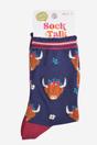 Blue Winter Highland Cow Bamboo Socks, Image 5 of 5
