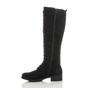 Black AJVANI Black Biker Lace Up Military Calf Knee Boots, Image 3 of 6