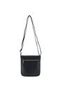Black Medium Real Leather Crossbody Bag, Image 4 of 5