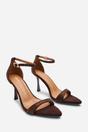 Dark Brown 'Indira' Suede Sparkling Heeled Sandals, Image 4 of 6