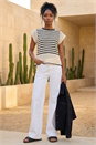 Ivory Stripe Knitted Top, Image 1 of 4