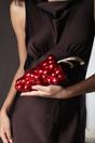 Maroon Jazz Grape Resin Clutch with Gold-Tone Accents, Image 2 of 7