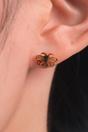 Gold Mia Gioielli Gold Sterling Silver Bee Stud Openwork Earrings, Image 2 of 3