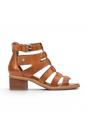 Brown Womens Soft Block Heel Sandals W3H-1823, Image 1 of 8