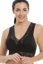 Black Seamless Lace Maternity Sleeping Bra, Image 1 of 1