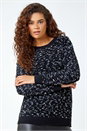 Black Rich Chenille Jumper, Image 2 of 5