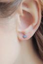 Silver Mia Gioielli Silver Sterling Silver Opal Starburst Studs, Image 2 of 3