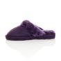 Purple Faux Fur Lined Slip On Memory Foam Mules Slippers, Image 2 of 5