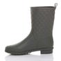 Khaki AJVANI Khaki Waterproof Wellingtons Quilted Ankle Boots Wellies, Image 3 of 6