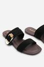 Black Orlina Two Strap Side Buckle Sandal, Image 5 of 5
