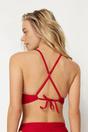 Red Textured Push Up Triangle Bikini Top with Supportive Underband, Image 5 of 5