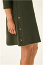 KHAKI Petite Buttoned Stretch Dress, Image 5 of 5