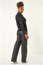 Black Lined Sparkly Knit Jumper, Image 3 of 5