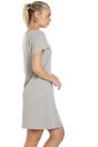 Grey Short Sleeve Cat Print Nightdress, Image 3 of 4