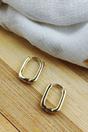 Gold Sterling Silver U-Shape Huggie Hoop Earrings, Image 1 of 1