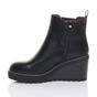 Black AJVANI Black High Wedge Heel Chelsea Ankle Boots, Image 3 of 6