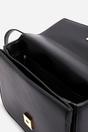 Black Delrio Gold Clasp Cross Body Tofu Bag, Image 6 of 7