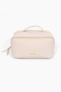 Beige Etre Beige Faux Leather Vanity Case Makeup Bag, Image 1 of 2