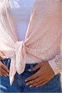 Pink Lightweight Knitted Shrug, Image 4 of 4