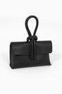 Black Italian Leather Wristlet Clutch Bag, Image 3 of 5