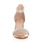 Rose Gold AJVANI Rose Gold Mid Block Heel Ankle Strap Sandals, Image 6 of 6