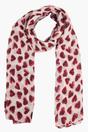Cream Sketched Love Hearts Lightweight Scarf, Image 1 of 2