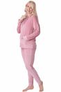 Pink Camille Lingerie Pink Supersoft Velour Loungewear Pyjama Set, Image 2 of 5