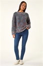 Multi Petite Contrast Knitted Jumper, Image 2 of 5