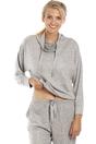 Grey Camille Lingerie Grey Long Sleeve Cowl Neck Pyjama set, Image 5 of 5