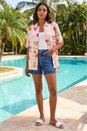 Light Pink Fruit Print Collared Shirt, Image 3 of 4